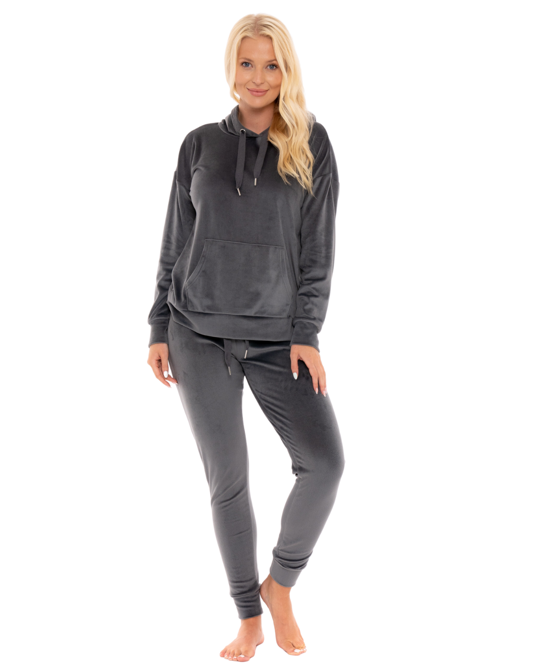 Luxury Soft Velour Hooded Lounge Pyjamas