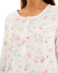 Birds and Butterfly 100% Cotton Long Sleeve Nightdress