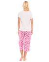 Ivory Heart 100% Cotton Short Sleeved Cropped Leg Pyjamas