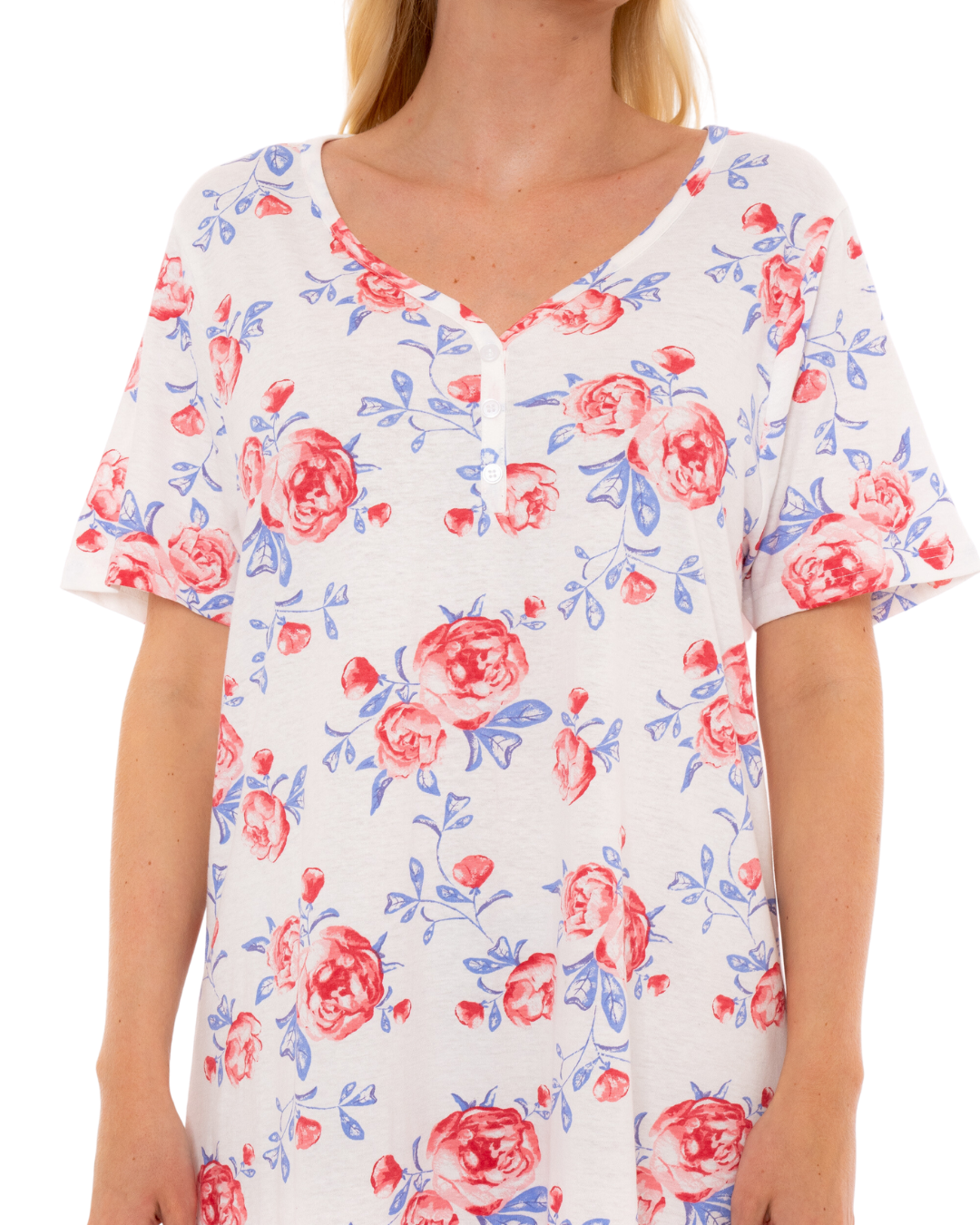 Pink Rose 100% Cotton Plus Size Nightdress