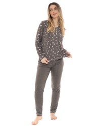 Grey Bird Print Pyjama
