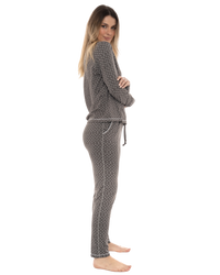 Charcoal Heart Print Pyjama