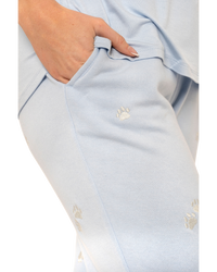 Women's Jersey Short Sleeved Embroidered Pant Lounge Pyjamas