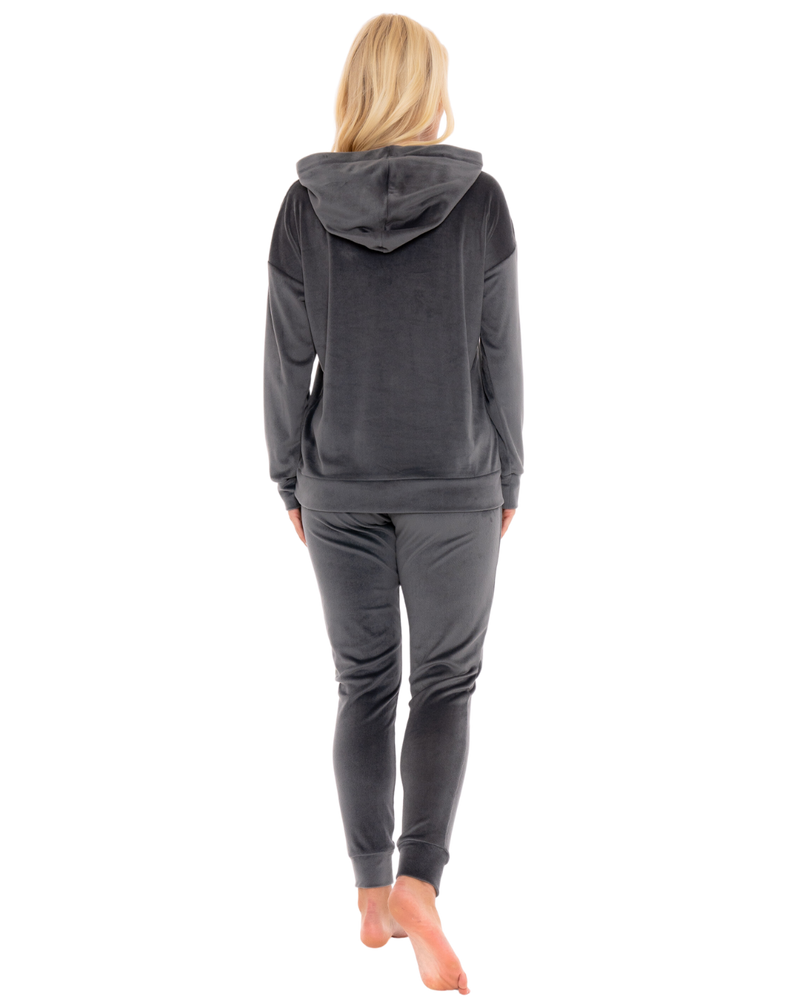 Luxury Soft Velour Hooded Lounge Pyjamas