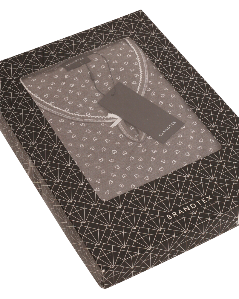 Charcoal Heart Print Pyjama