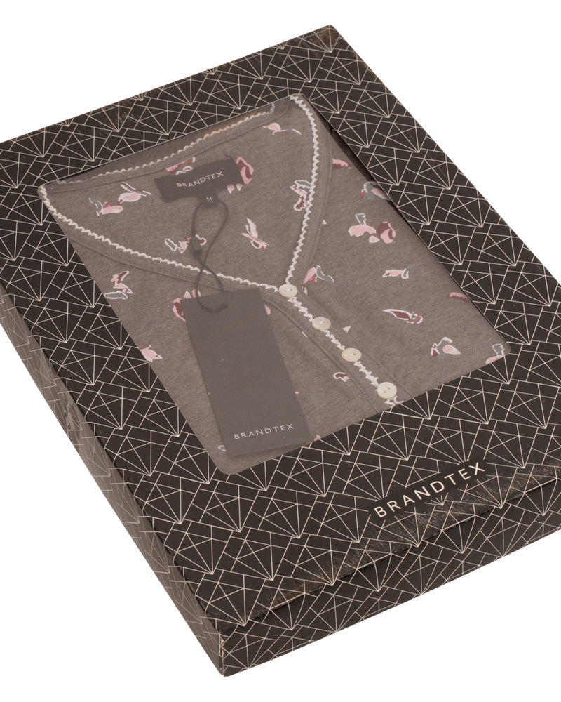 Grey Bird Print Pyjama