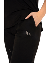 Women's Jersey Short Sleeved Embroidered Pant Lounge Pyjamas