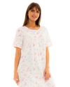 Birds and Butterfly 100% Cotton Short Sleeve Nightdress