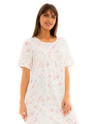 Birds and Butterfly 100% Cotton Short Sleeve Nightdress
