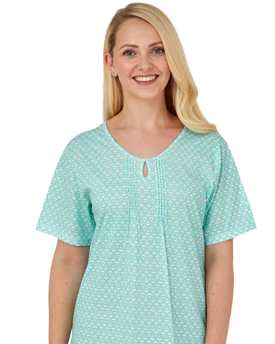 Heart Geo Print Jersey Nightdress