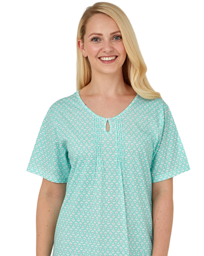 Heart Geo Print Jersey Nightdress