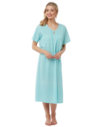 Heart Geo Print Jersey Nightdress