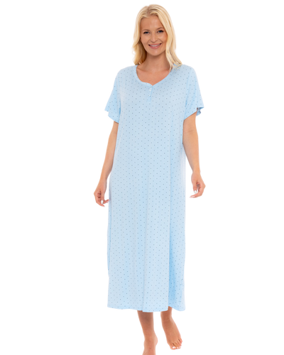 Charcoal Dot Luxury Soft Touch Jersey Nightdress