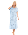 Long Plus Size Luxury Soft Touch Jersey Floral Nightshirt