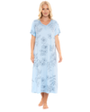 Long Plus Size Luxury Soft Touch Jersey Floral Nightshirt