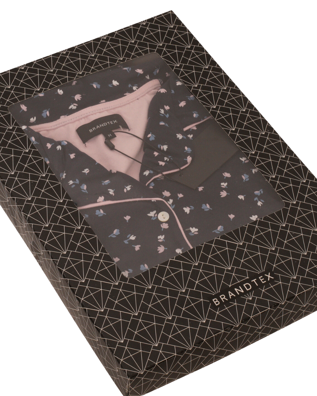 Navy Ditsy Floral Button Front Pyjama