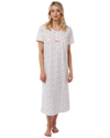 Butterfly Print 100% Cotton Jersey Short Sleeve Nightdress