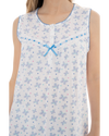Butterfly Print 100% Cotton Jersey Sleeveless Nightdress