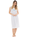 Butterfly Print 100% Cotton Jersey Sleeveless Nightdress