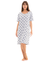 Women's 100% Cotton Pack of 2 Duck Egg Butterfly Nightshirts