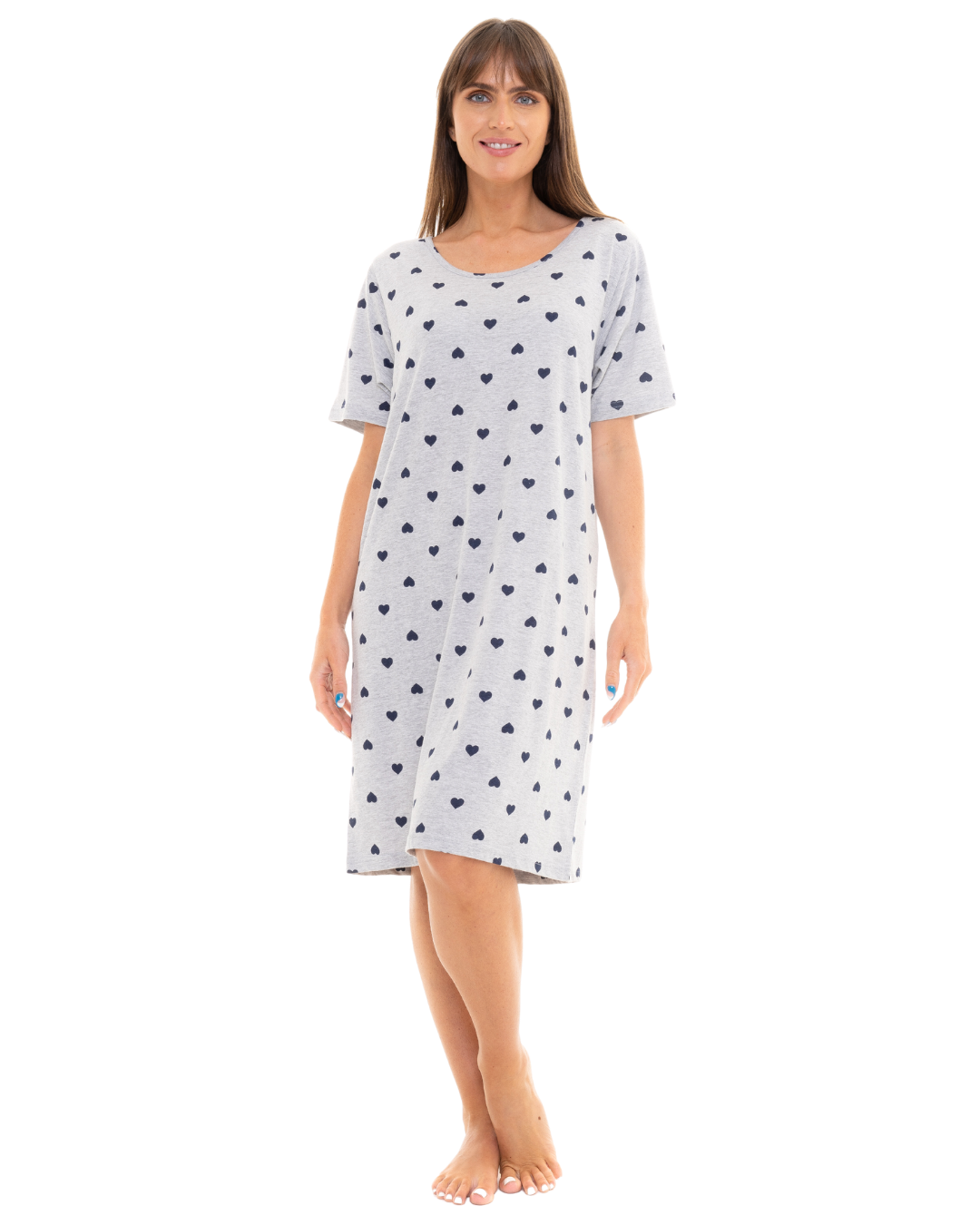 Women's 100% Cotton Pack of 2 Duck Egg Butterfly Nightshirts