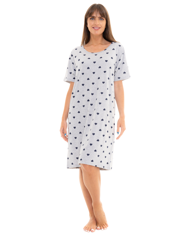 Women's 100% Cotton Pack of 2 Duck Egg Butterfly Nightshirts