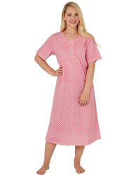 Heart Geo Print Jersey Nightdress