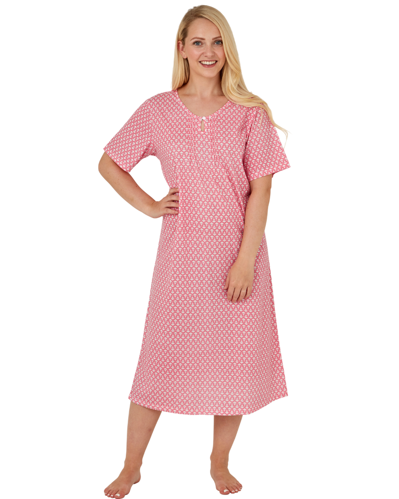 Heart Geo Print Jersey Nightdress