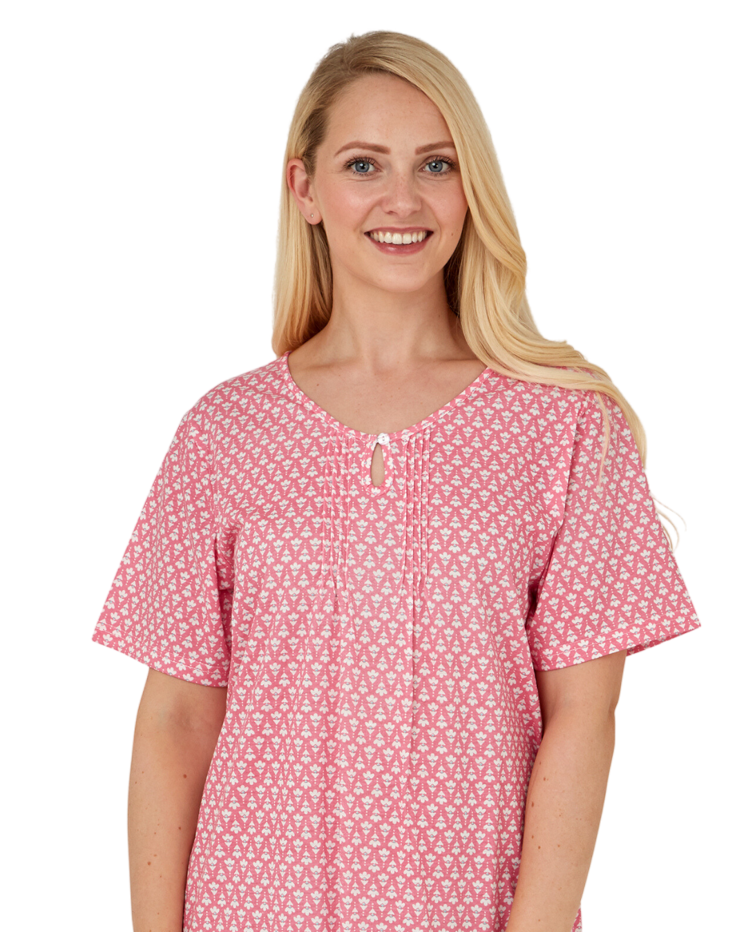 Heart Geo Print Jersey Nightdress