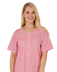 Heart Geo Print Jersey Nightdress