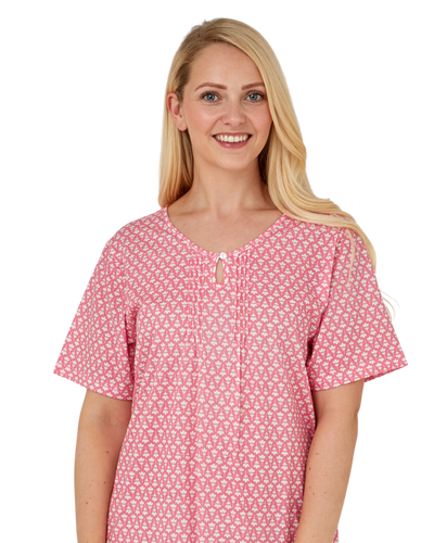 Heart Geo Print Jersey Nightdress