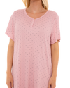 Luxury Soft Touch Longer Length Jersey Spot Nightdress up to Larger Sizes