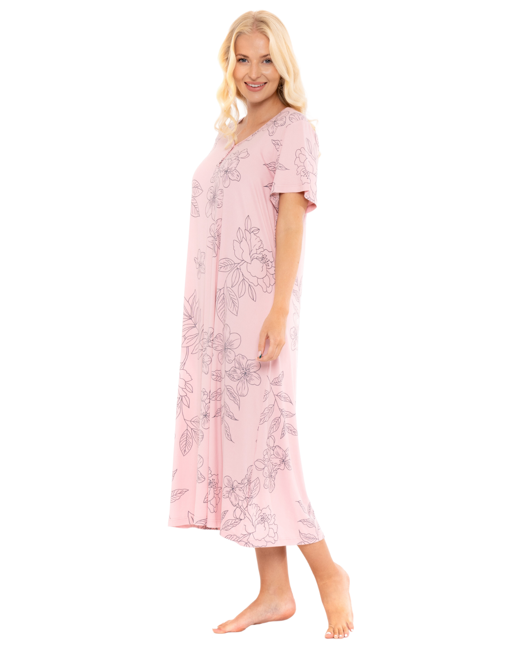 Long Plus Size Luxury Soft Touch Jersey Nightshirt – Suzy & Me Collection