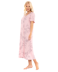 Long Plus Size Luxury Soft Touch Jersey Floral Nightshirt