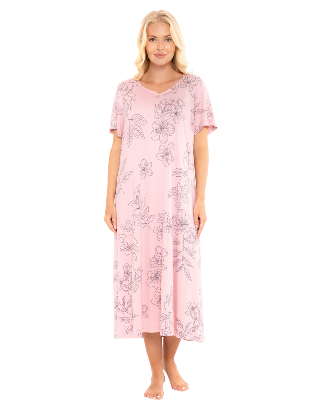 Long Plus Size Luxury Soft Touch Jersey Nightshirt