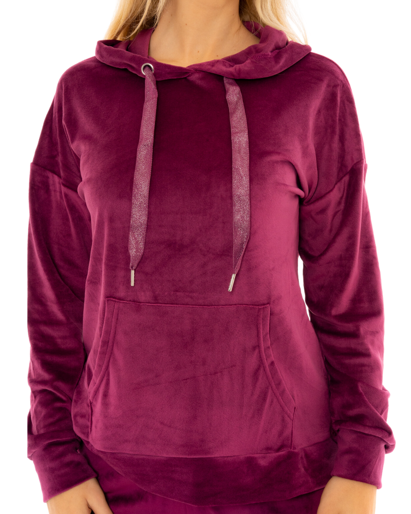 Luxury Soft Velour Hooded Lounge Pyjamas